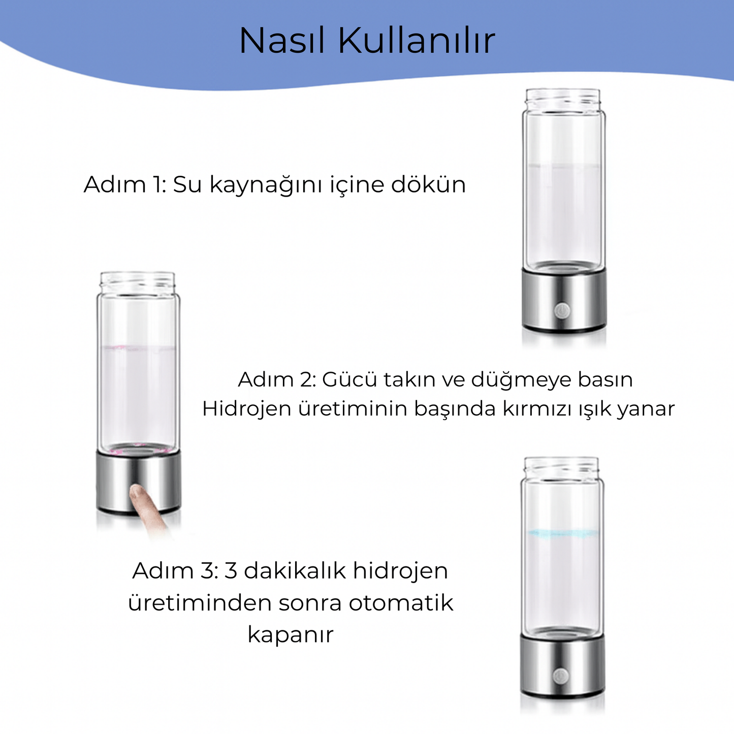 Valesy™ HydroLife Hidrojenli Su Şişesi